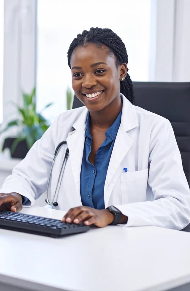 Medica sorrindo